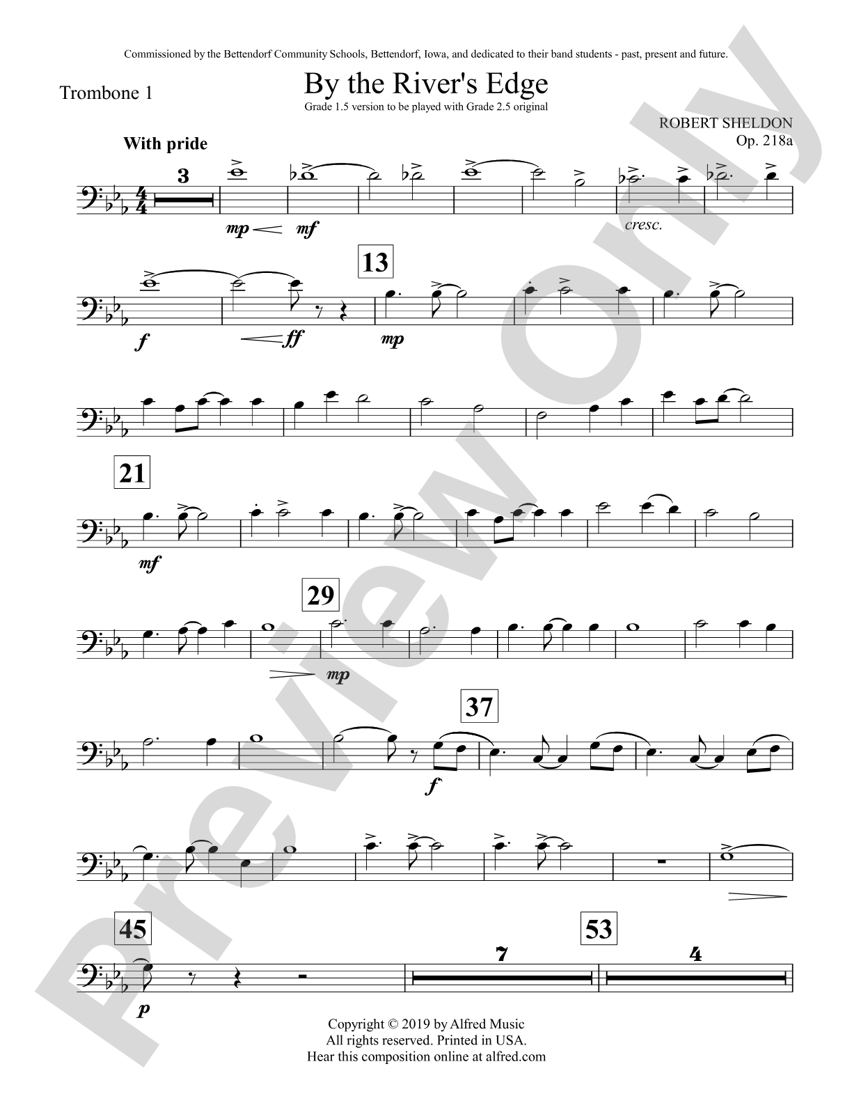 By the River's Edge: 1st Trombone
