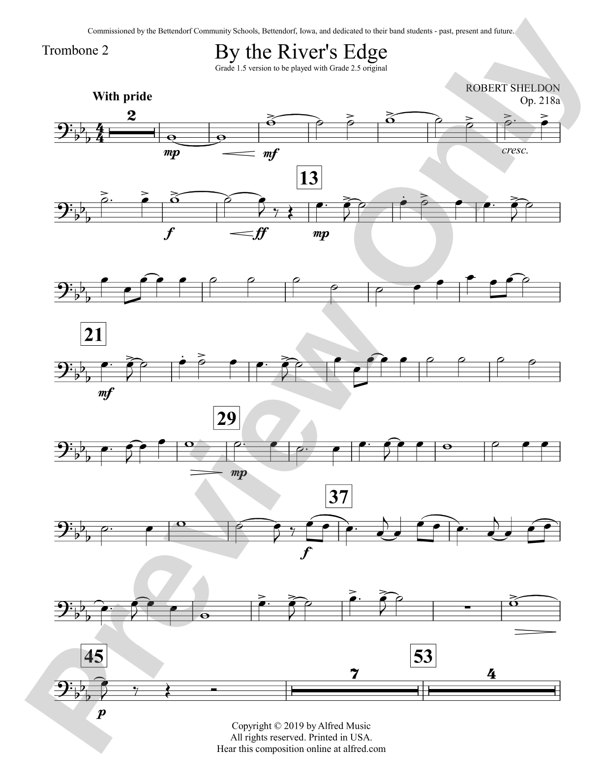 By the River's Edge: 2nd Trombone
