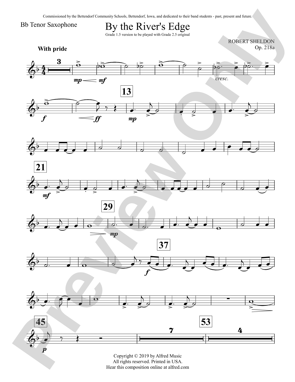 By the River's Edge: B-flat Tenor Saxophone