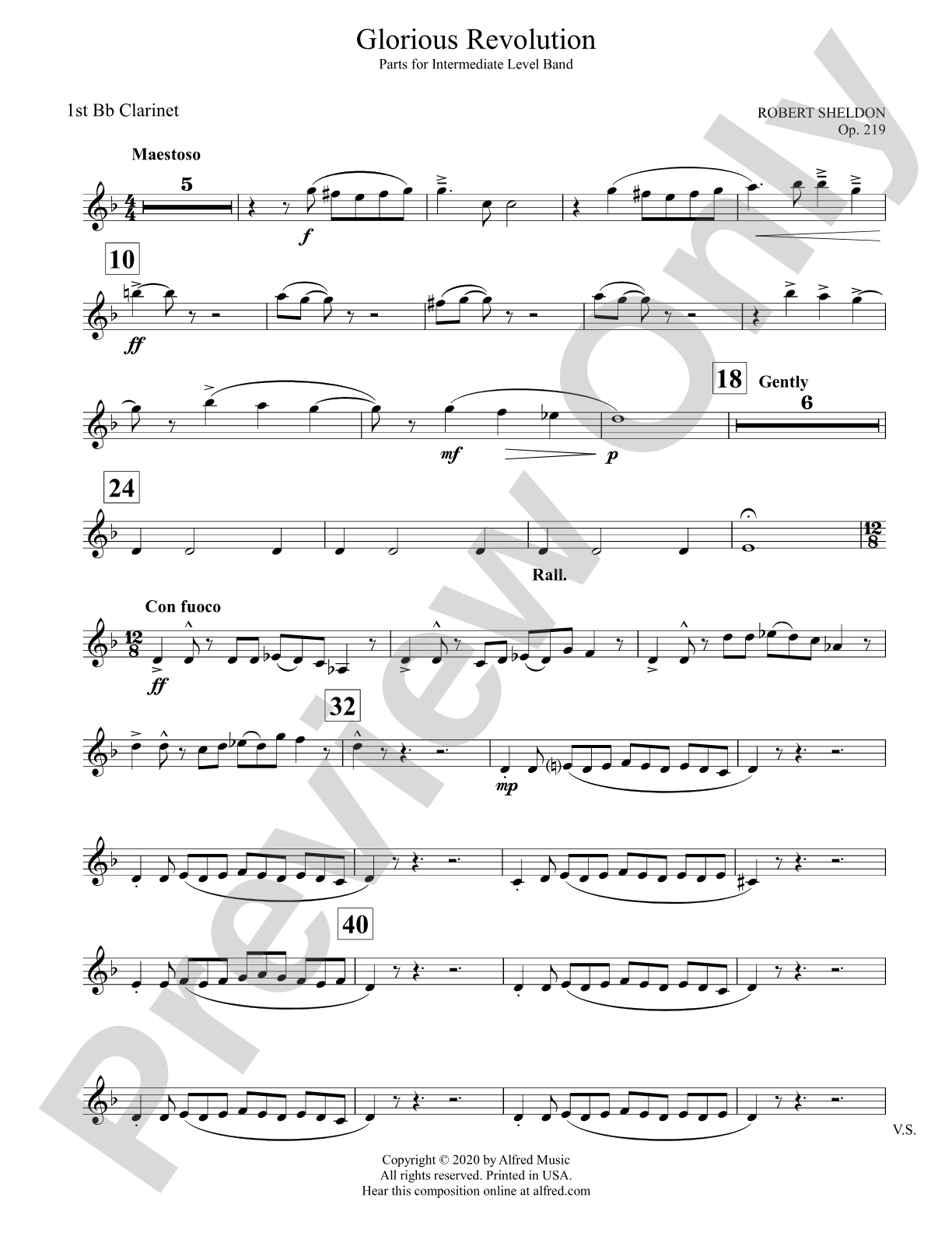 Glorious Revolution: 1st B-flat Clarinet