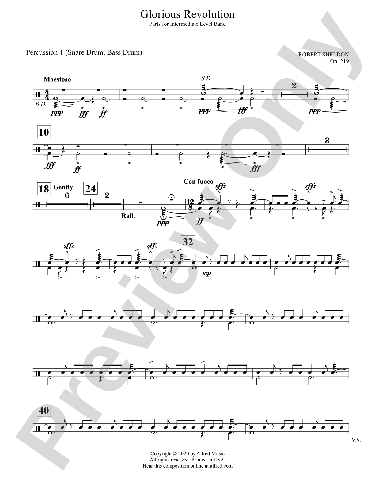 Glorious Revolution: 1st Percussion