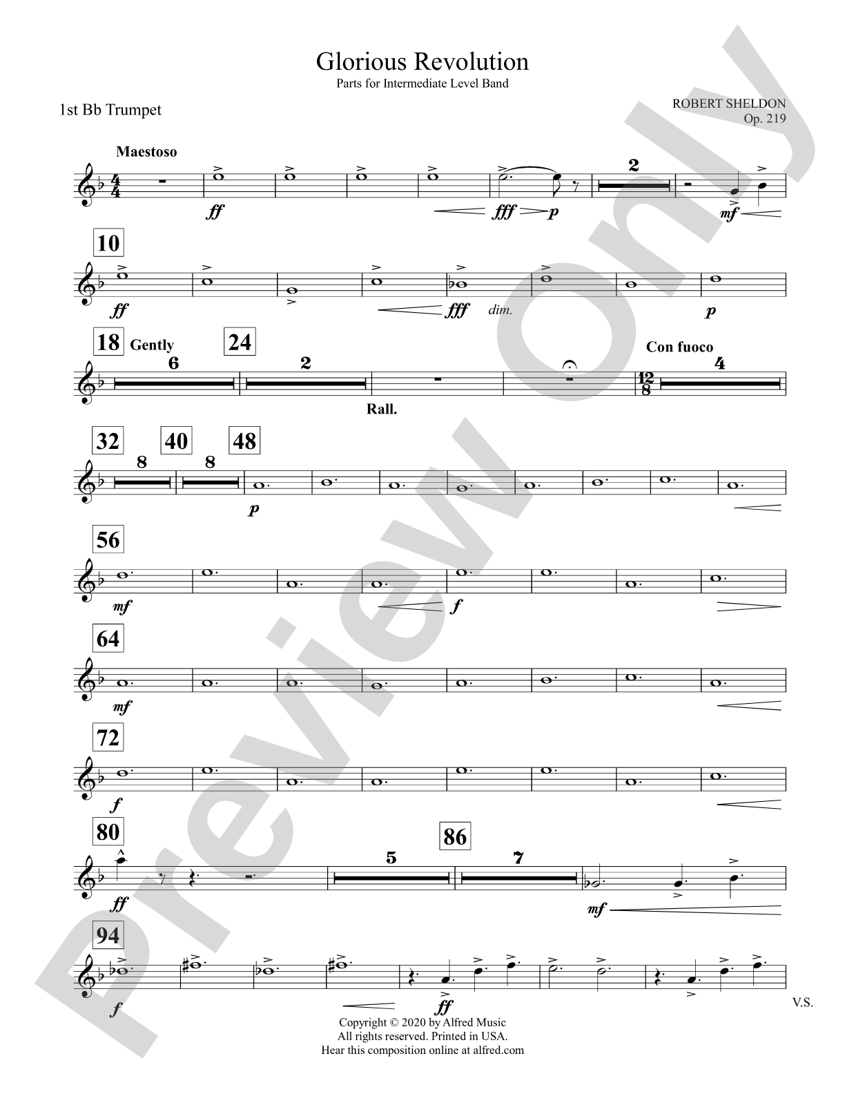 Glorious Revolution: 1st B-flat Trumpet