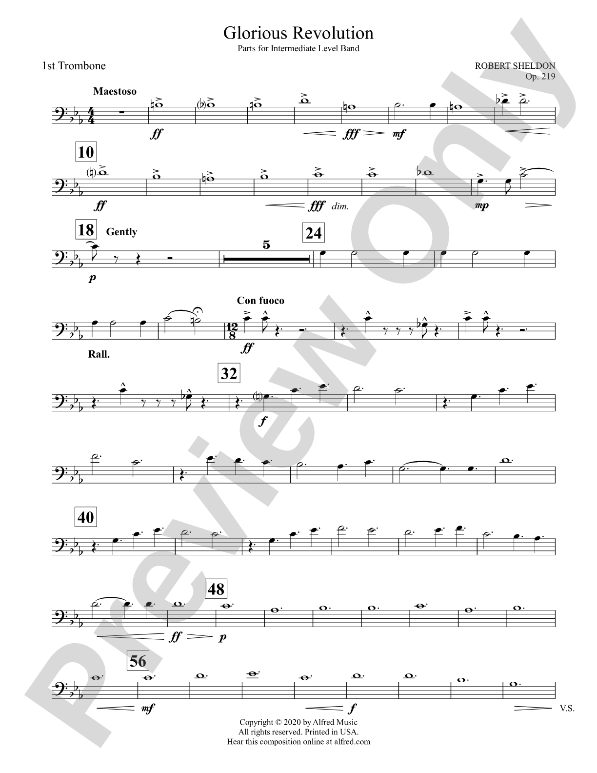 Glorious Revolution: 1st Trombone