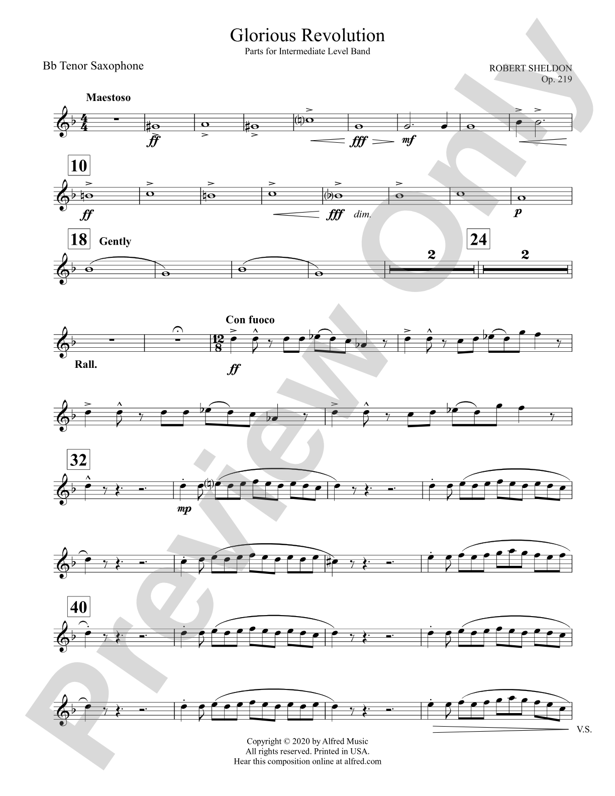 Glorious Revolution: B-flat Tenor Saxophone