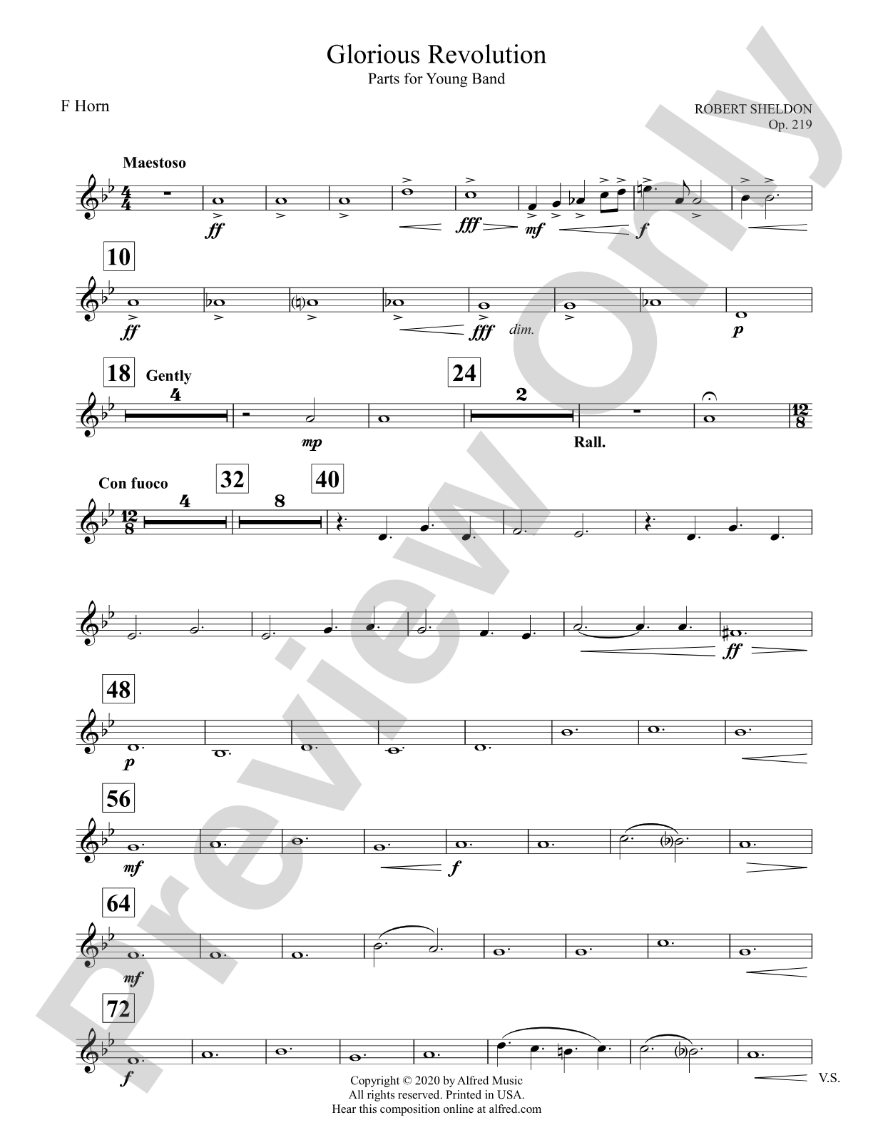 Glorious Revolution: 1st F Horn