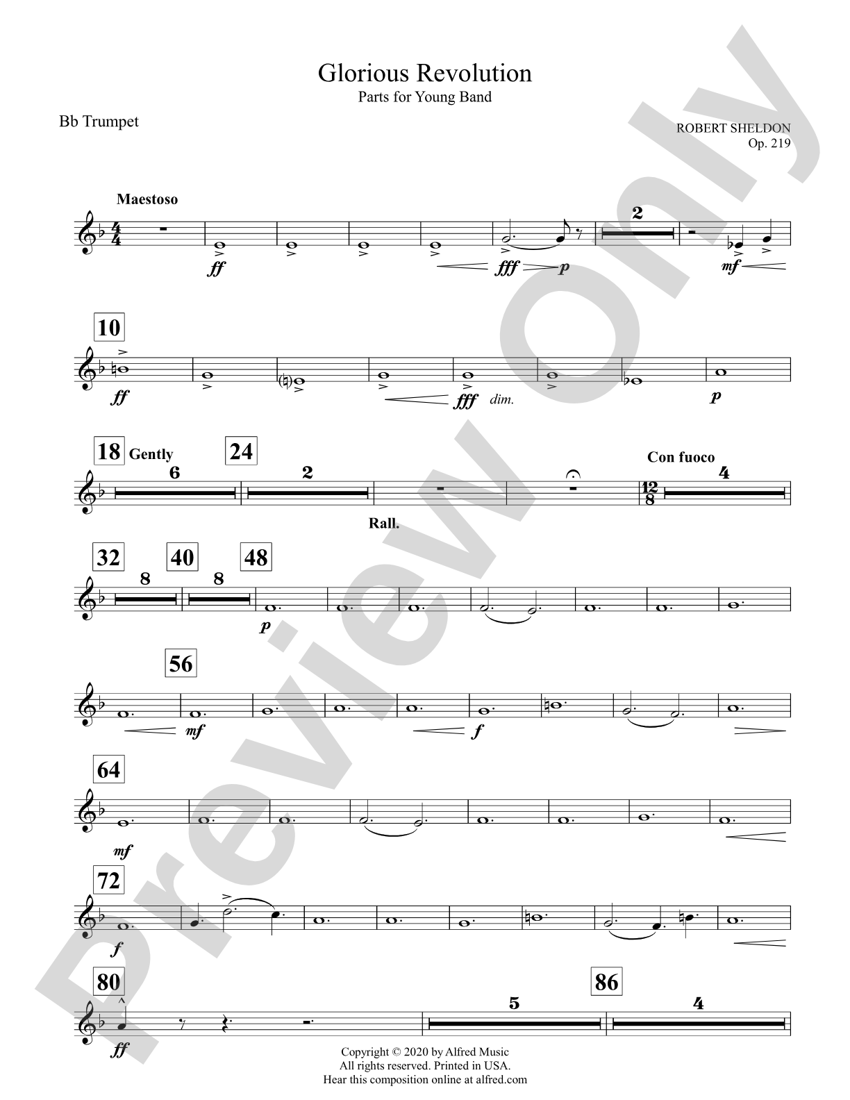 Glorious Revolution: 1st B-flat Trumpet