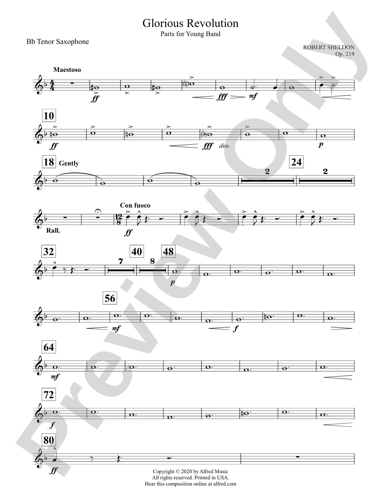 Glorious Revolution: B-flat Tenor Saxophone