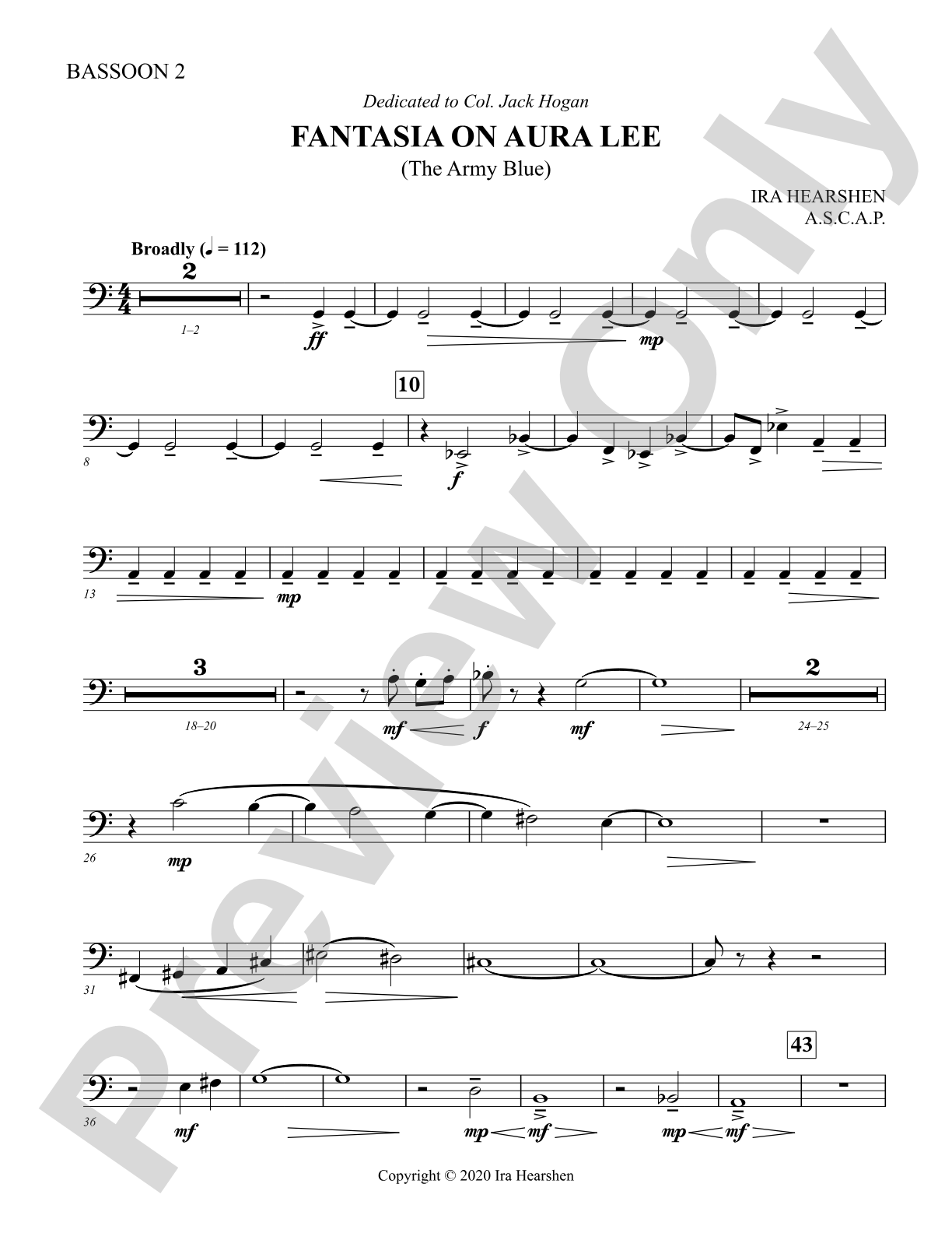Fantasia on Aura Lee: 2nd Bassoon