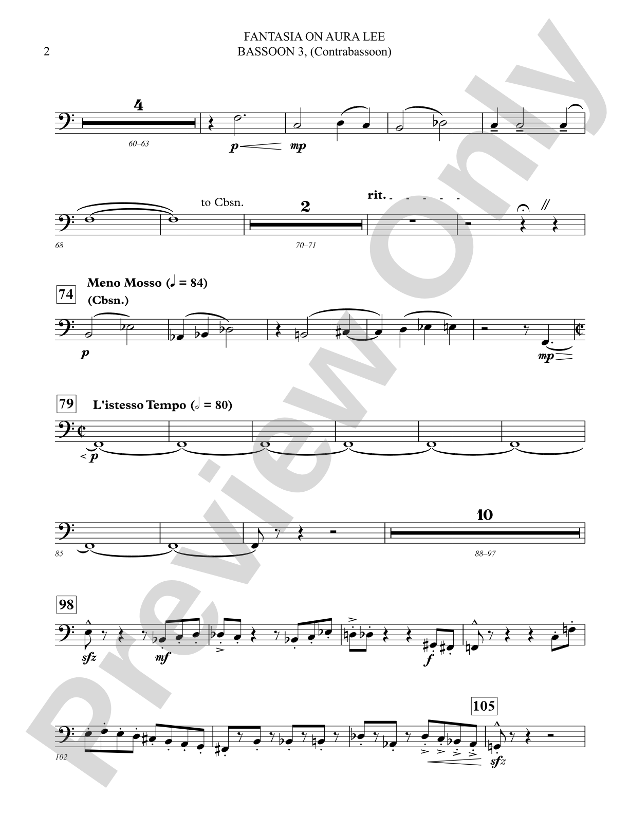 Fantasia on Aura Lee: Contra Bassoon