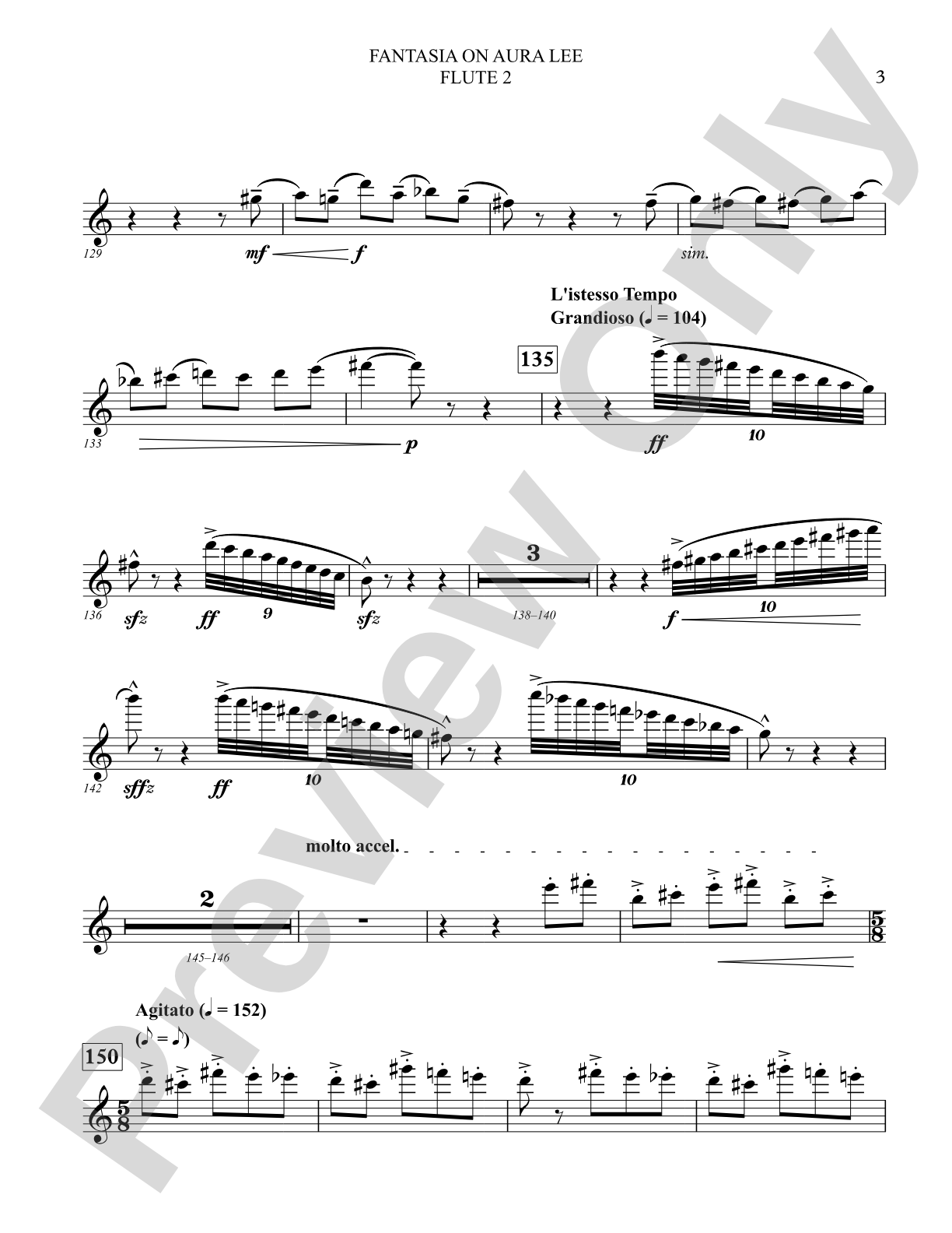 Fantasia on Aura Lee: 2nd Flute
