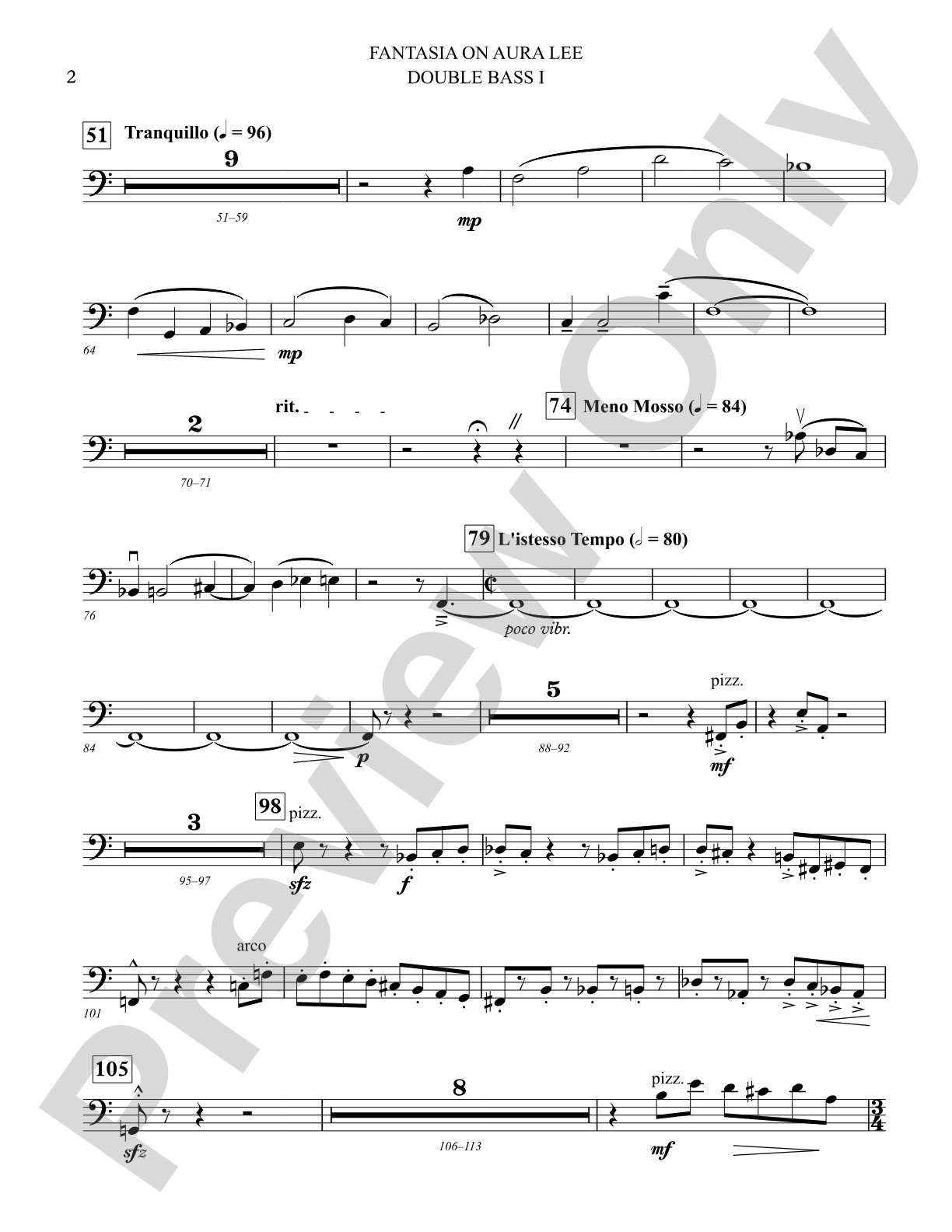 Fantasia on Aura Lee: Bass 1
