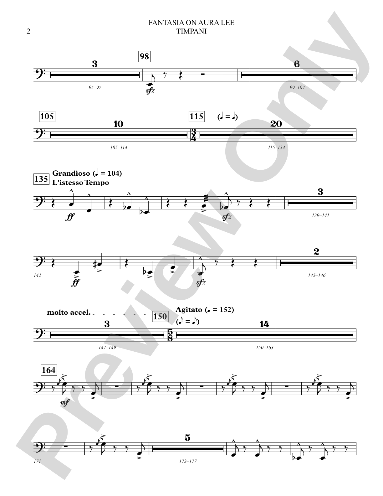 Fantasia on Aura Lee: Timpani