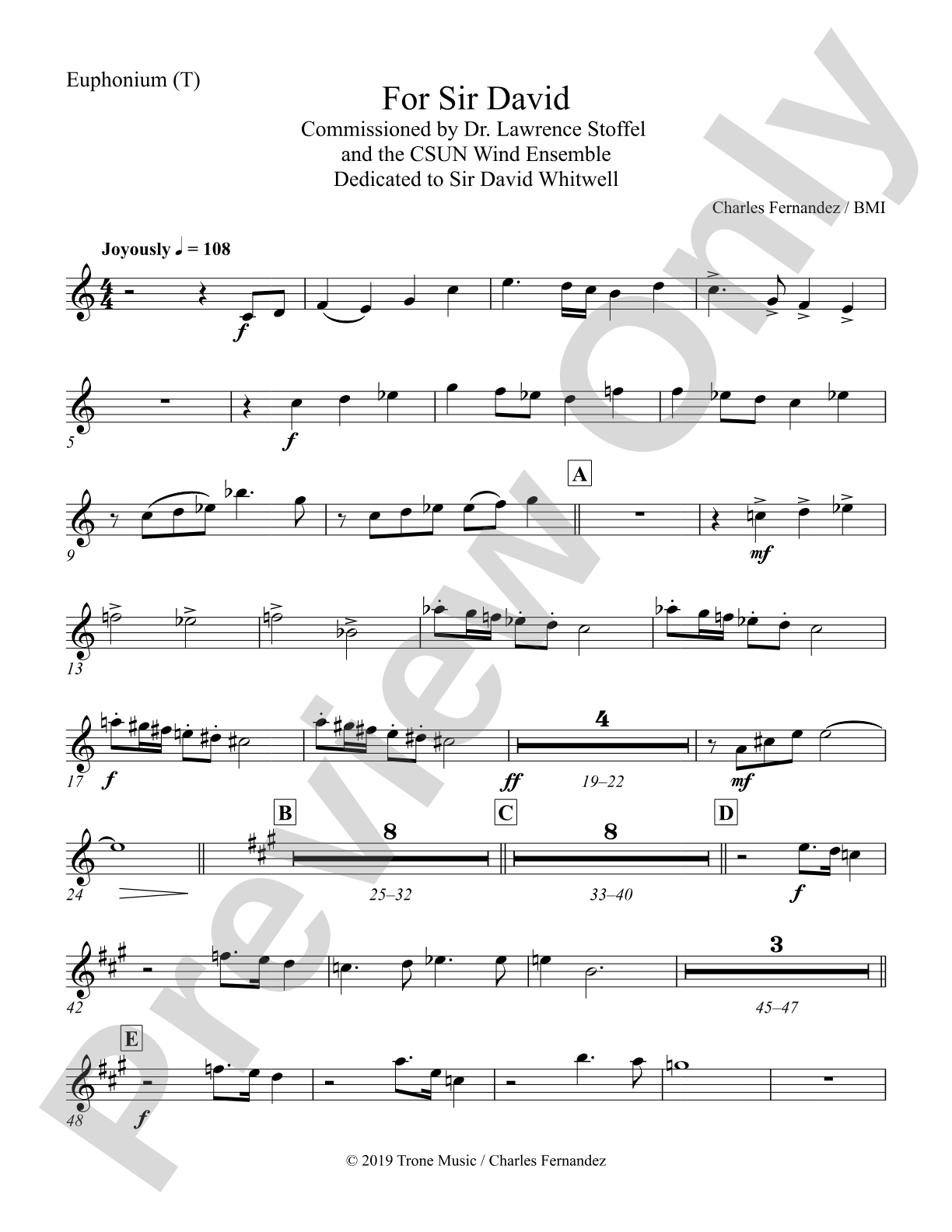 For Sir David: Baritone T.C.