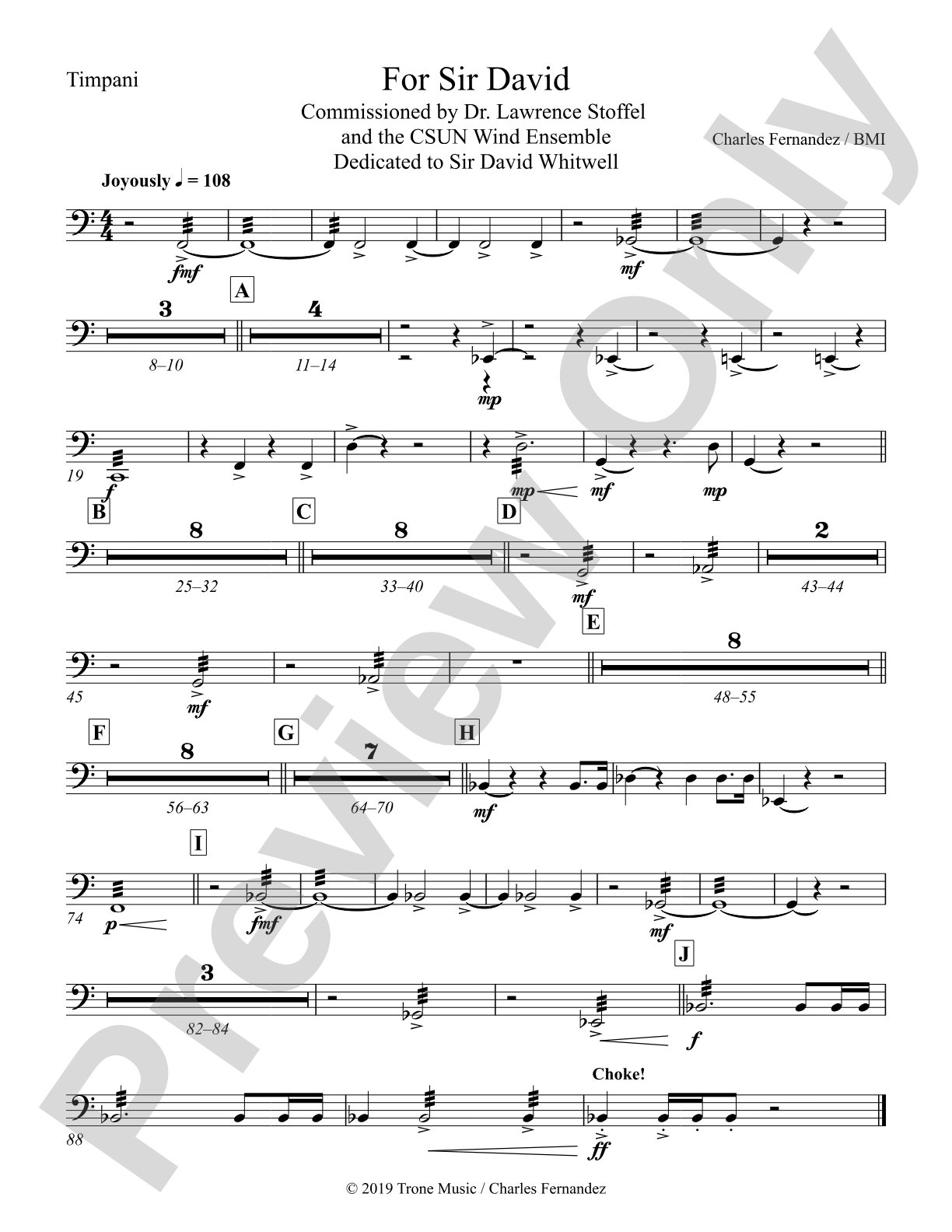 For Sir David: Timpani