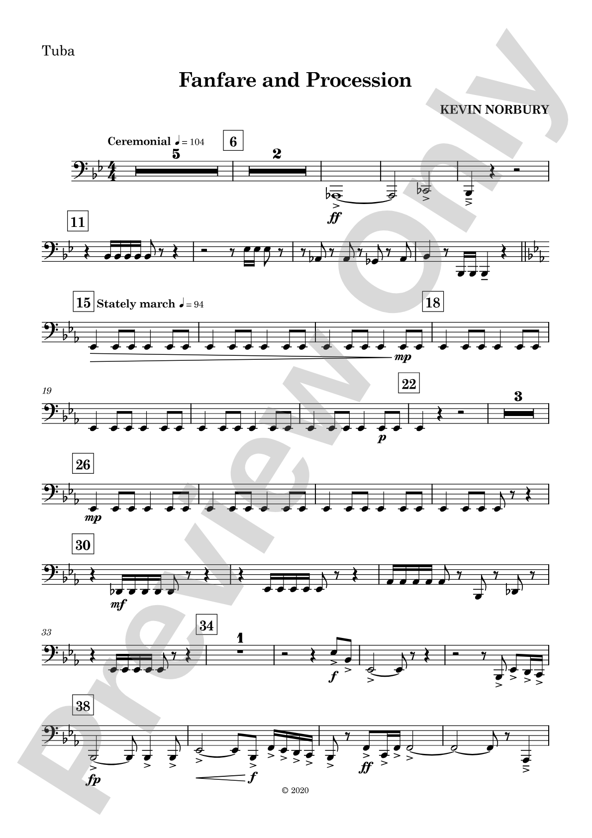 Fanfare and Procession: Tuba
