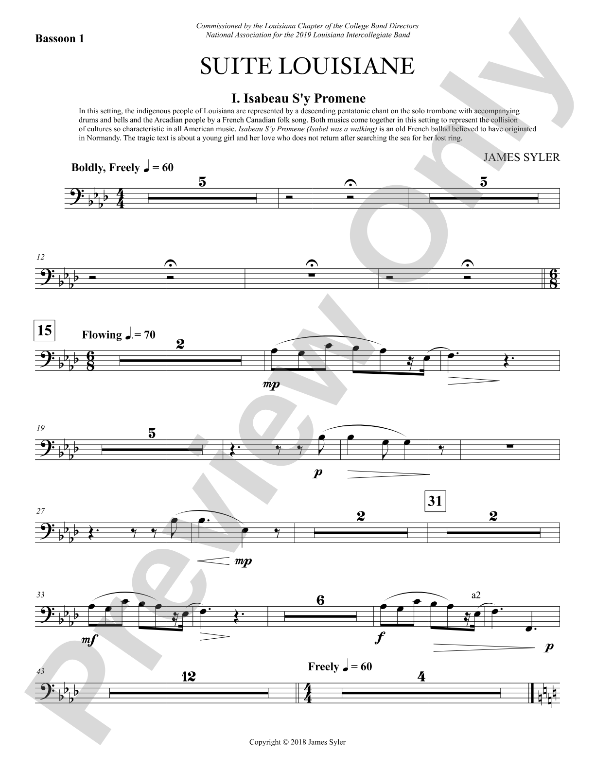 Suite Louisiane: Bassoon