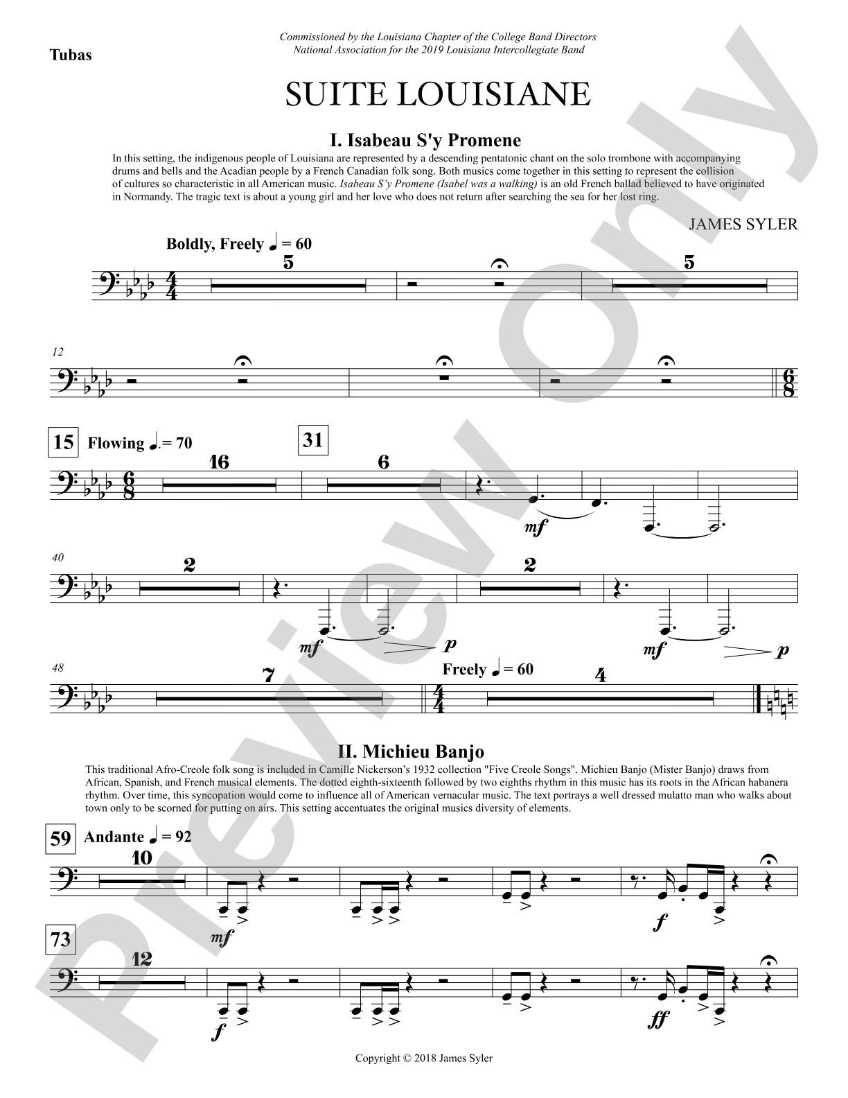 Suite Louisiane: Tuba