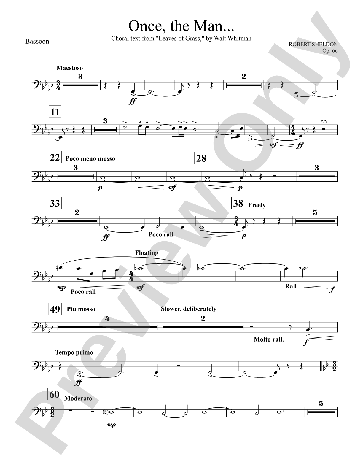 Once, the Man...: Bassoon
