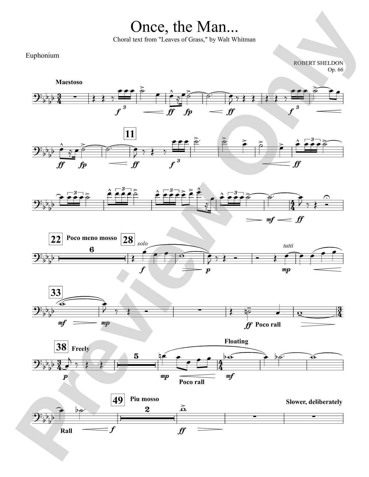 Once, the Man...: Baritone B.C.