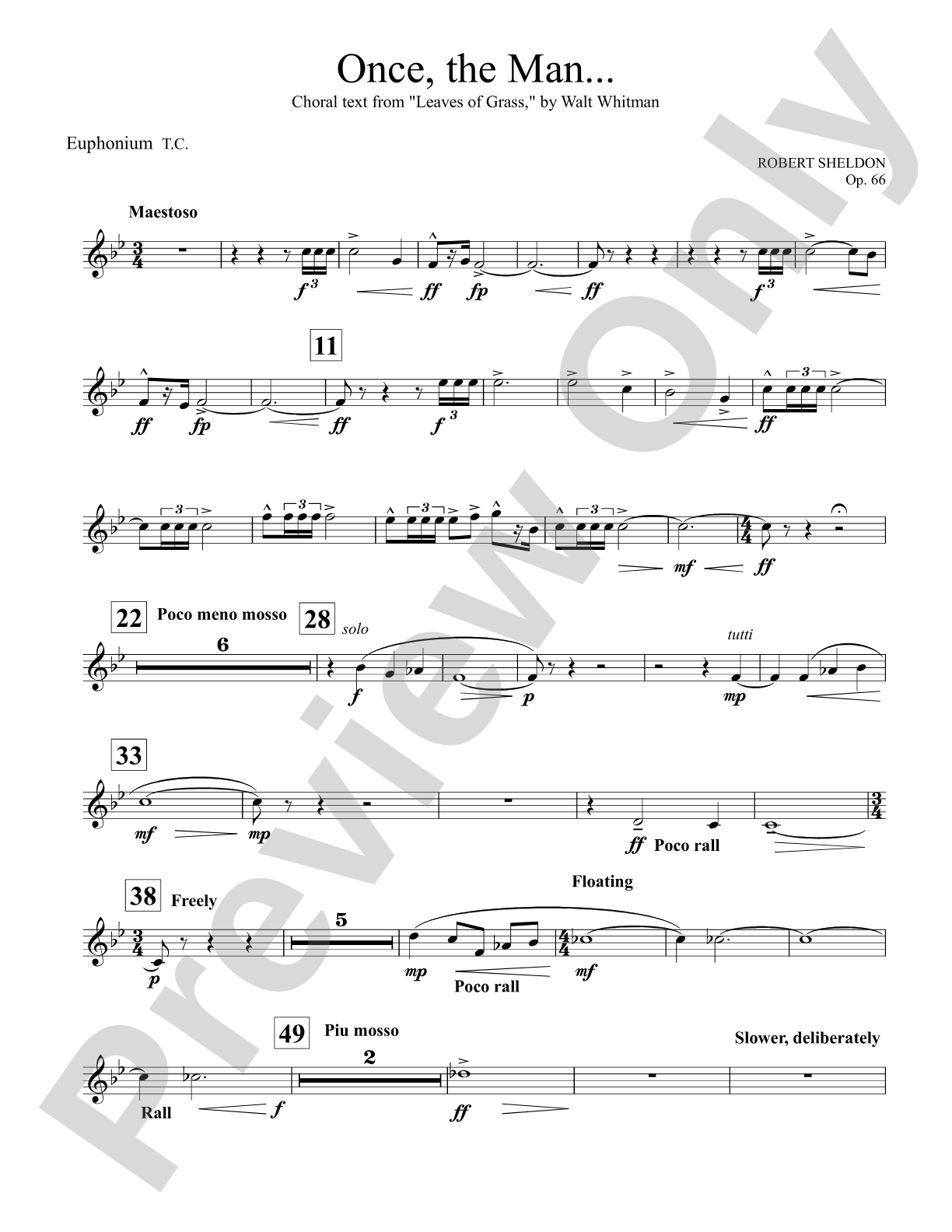 Once, the Man...: Baritone T.C.