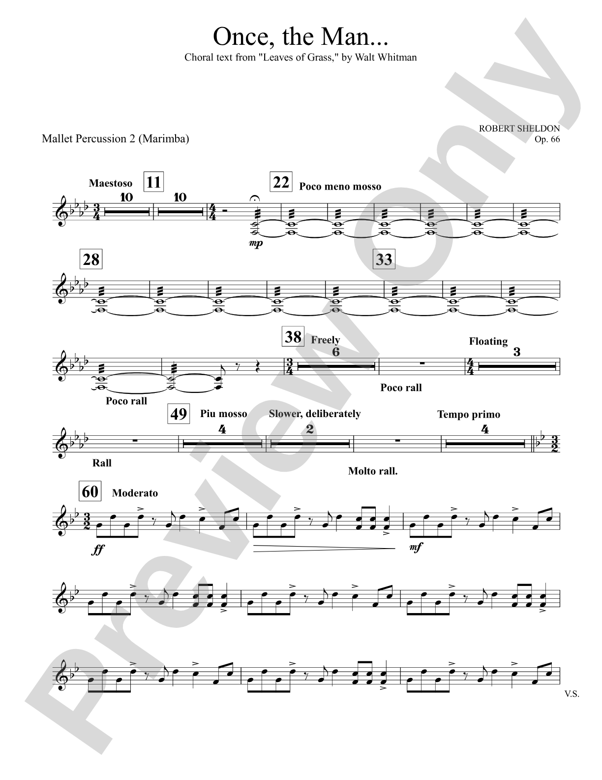 Once, the Man...: 2nd Mallet Percussion
