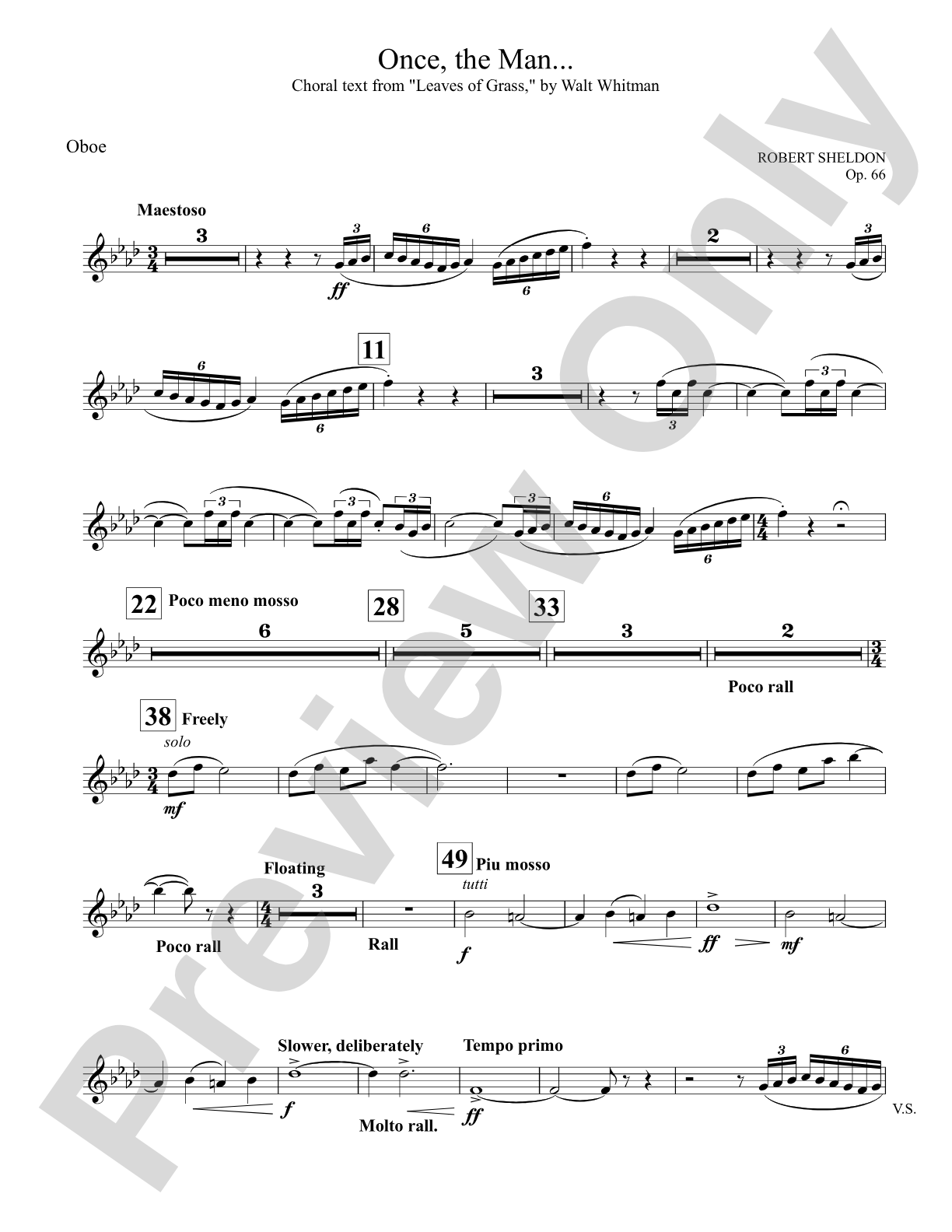 Once, the Man...: Oboe