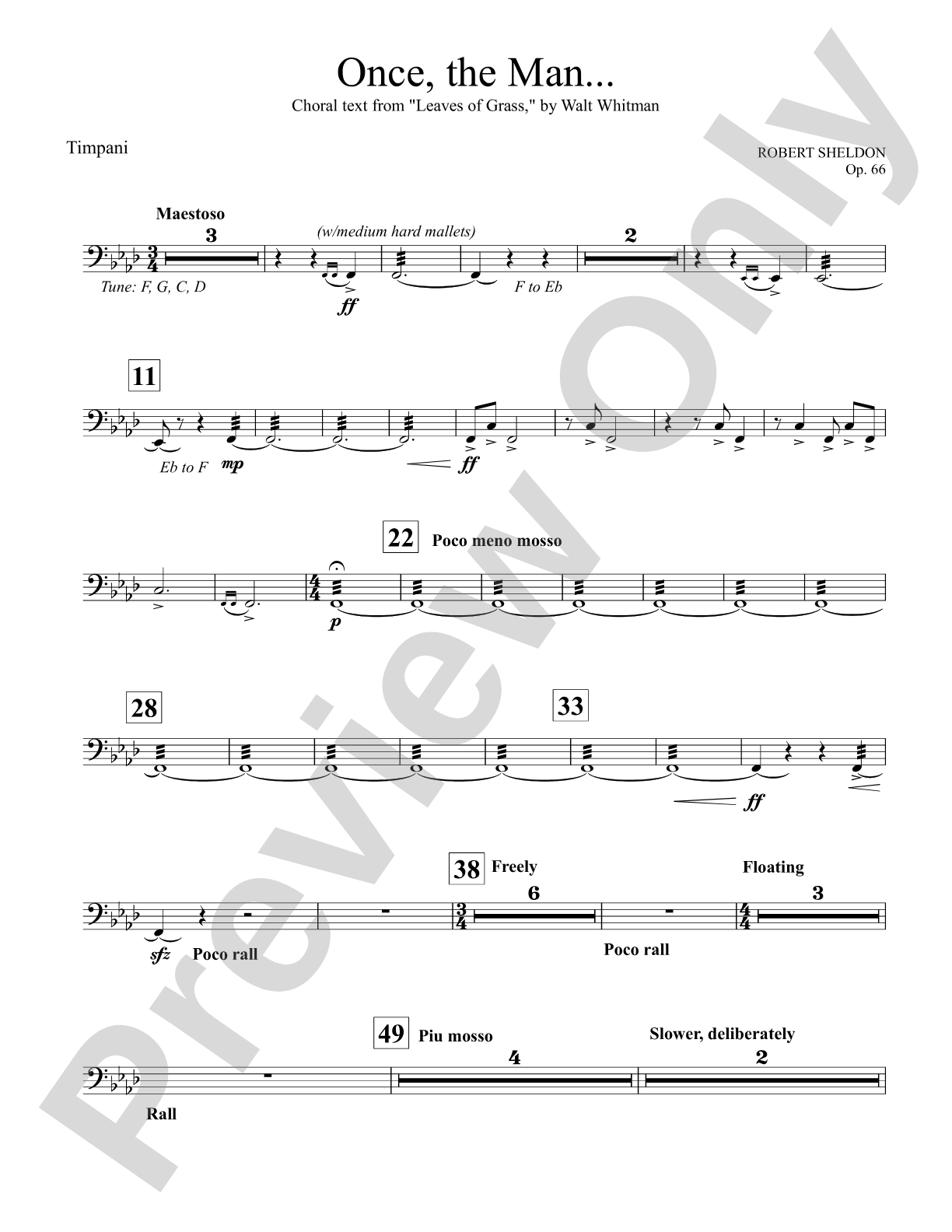 Once, the Man...: Timpani
