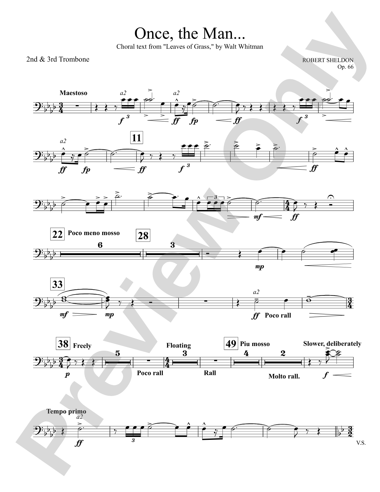 Once, the Man...: 2nd & 3rd Trombone