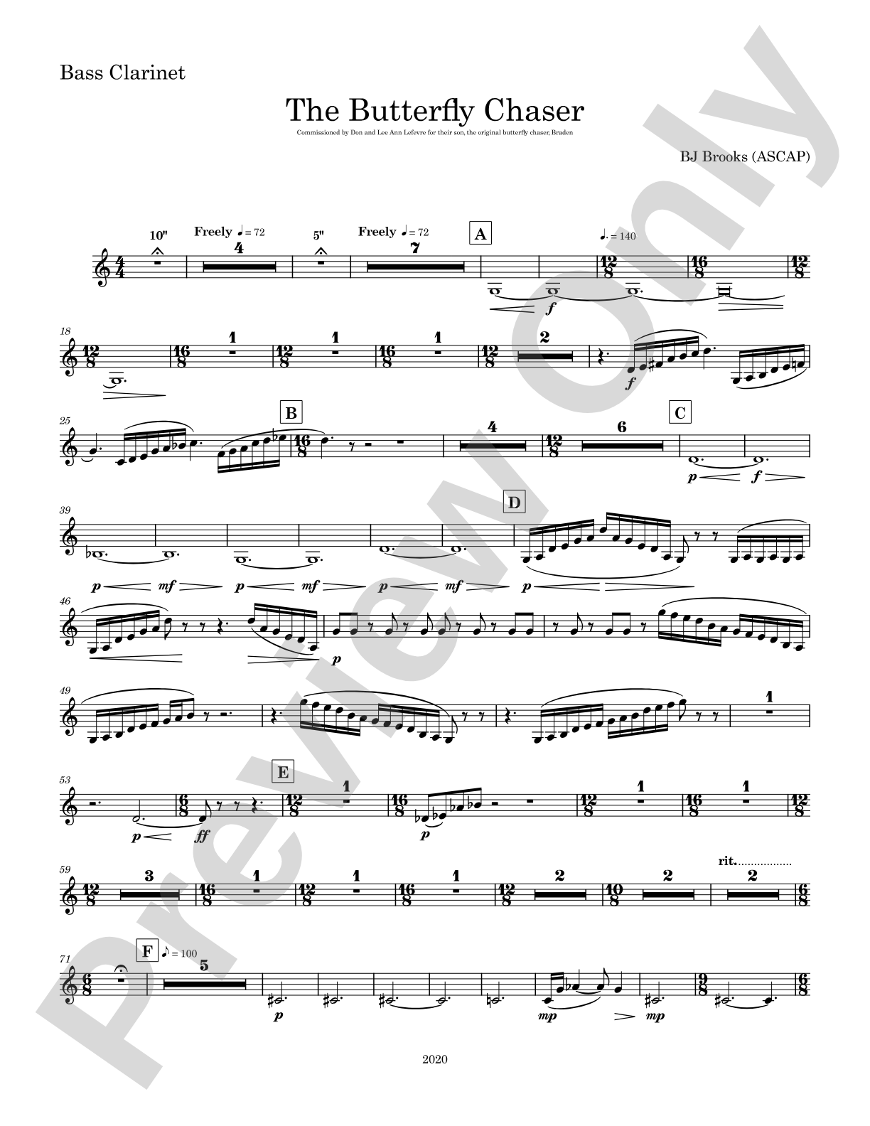 The Butterfly Chaser: B-flat Bass Clarinet