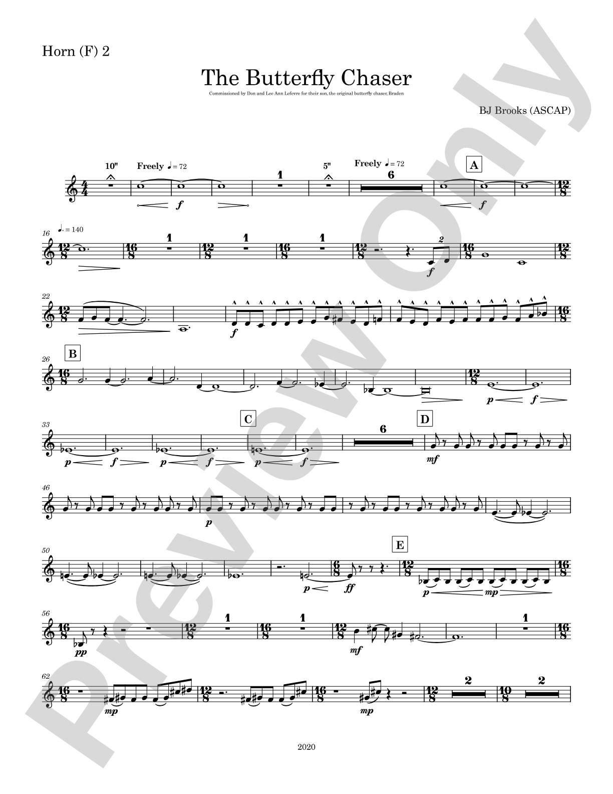 The Butterfly Chaser: 2nd F Horn