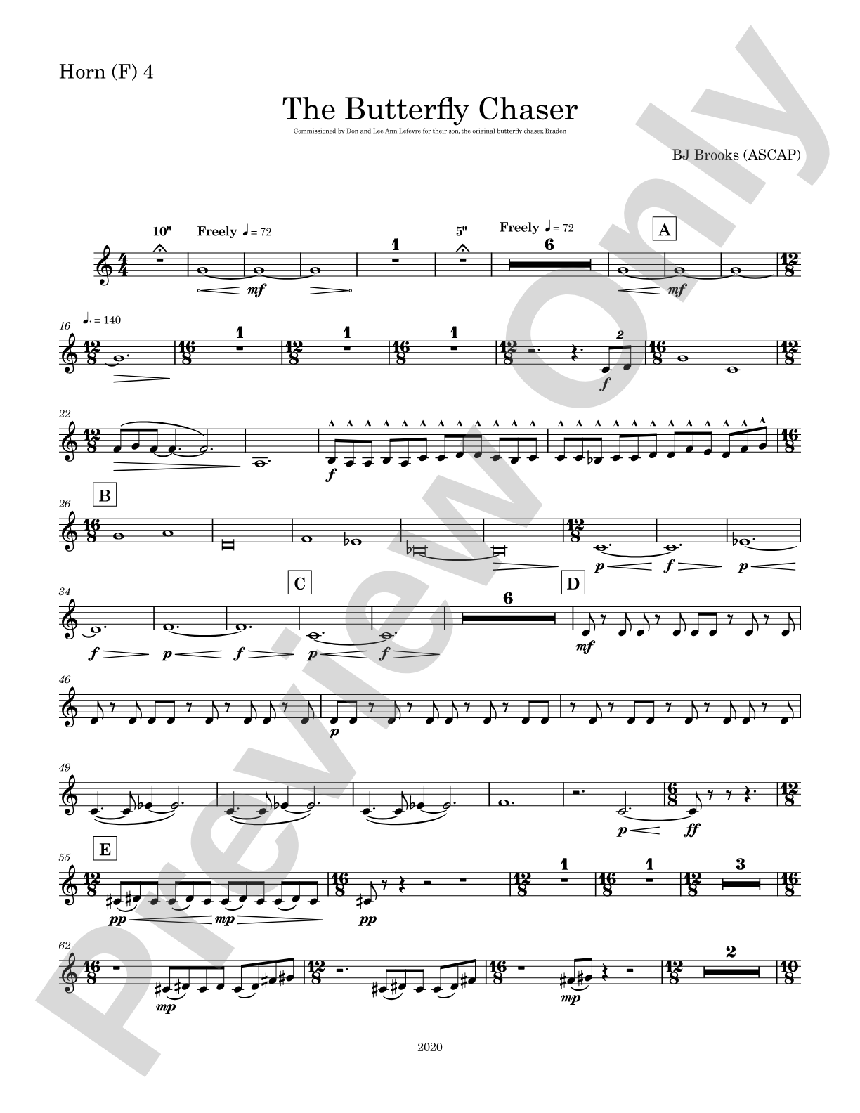 The Butterfly Chaser: 4th F Horn