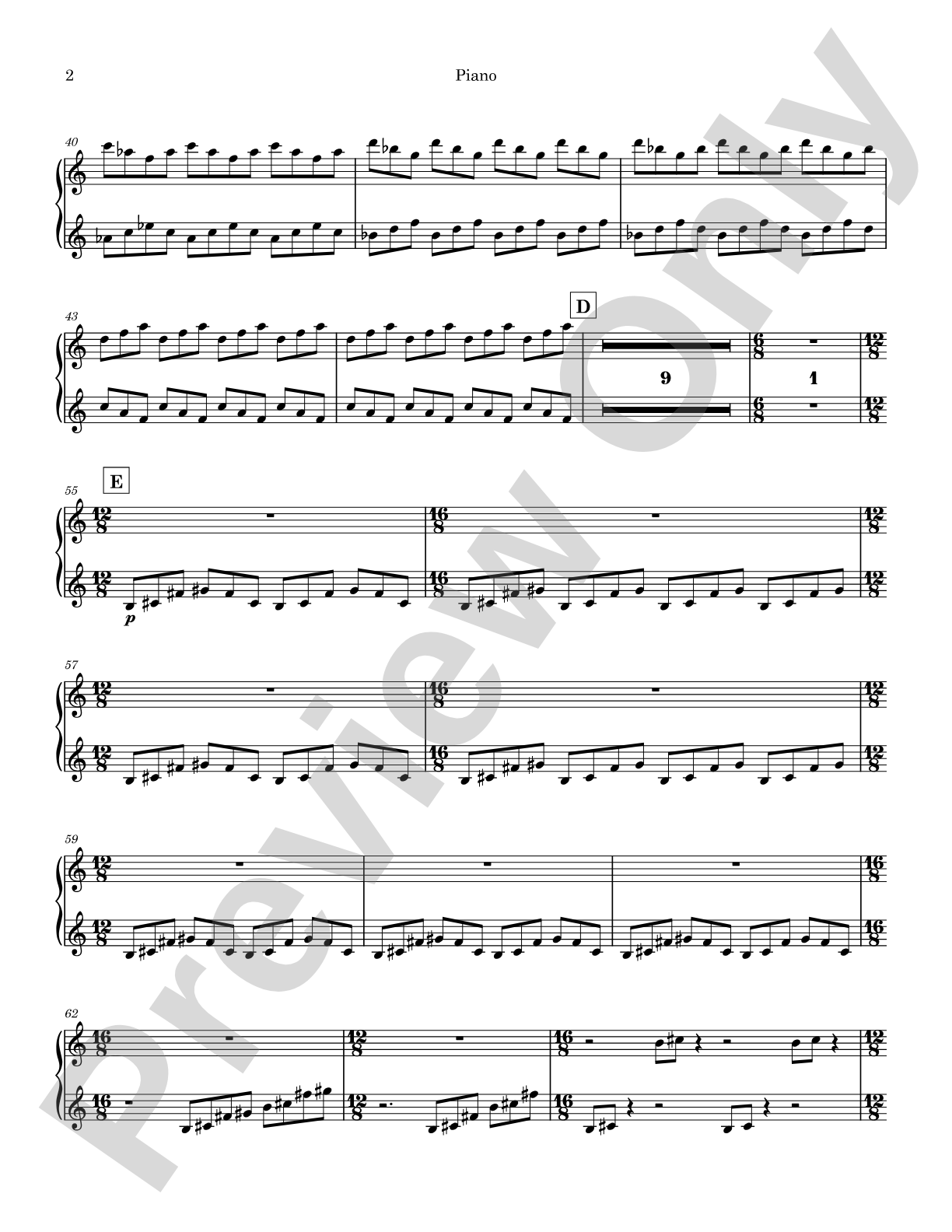 The Butterfly Chaser: Piano Accompaniment