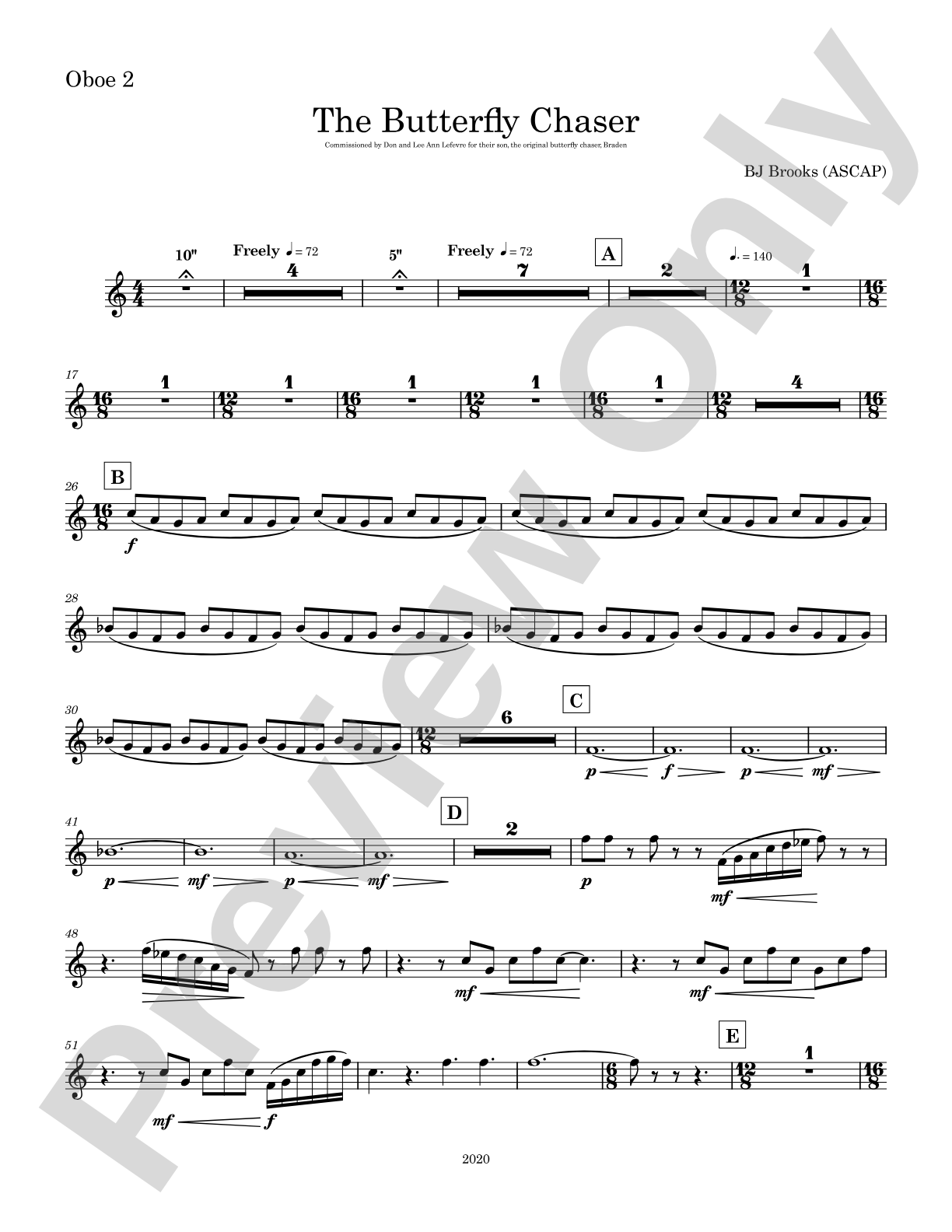The Butterfly Chaser: 2nd Oboe