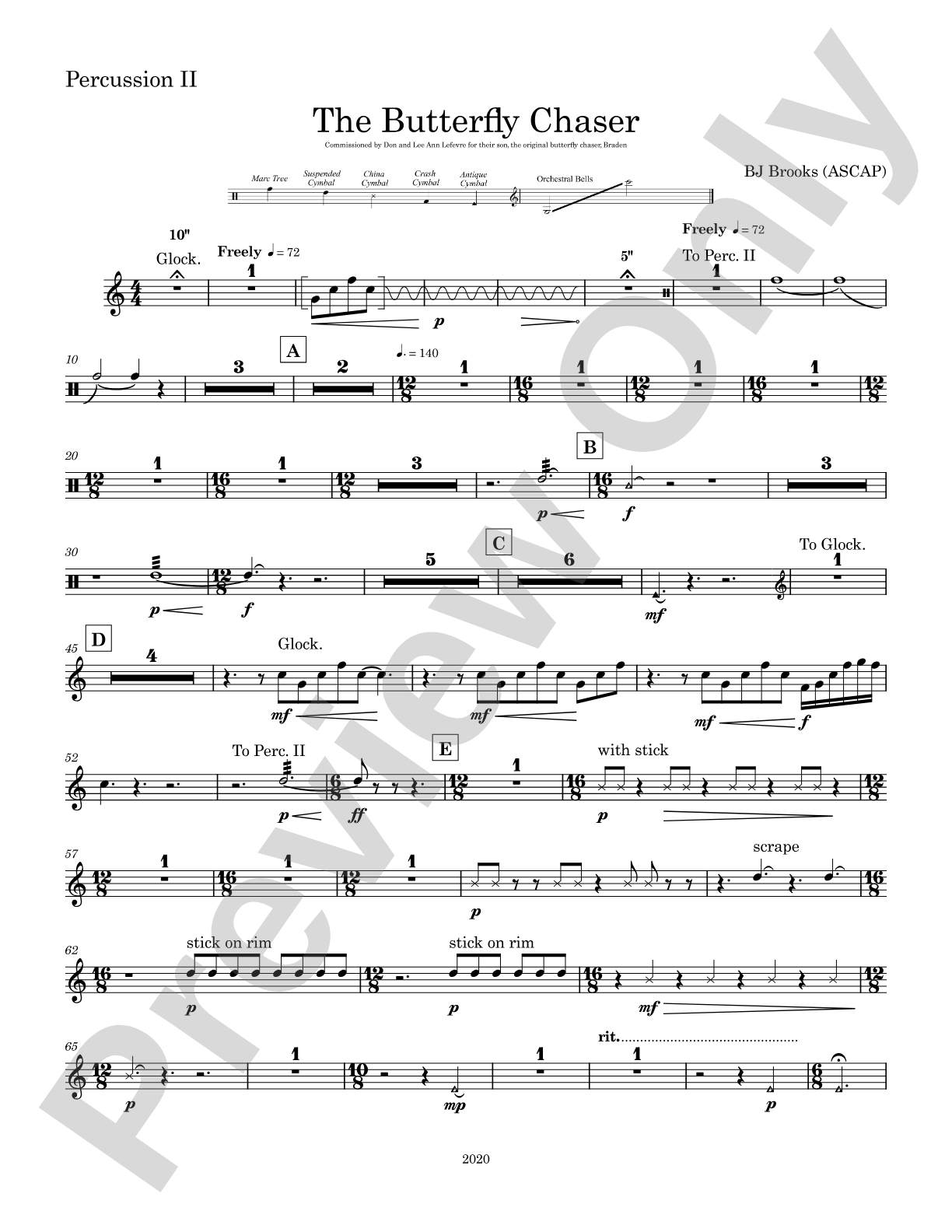 The Butterfly Chaser: 2nd Percussion