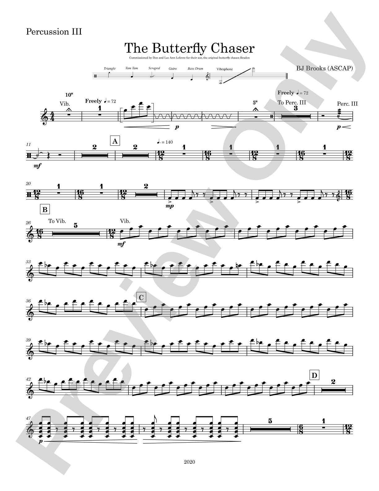 The Butterfly Chaser: 3rd Percussion