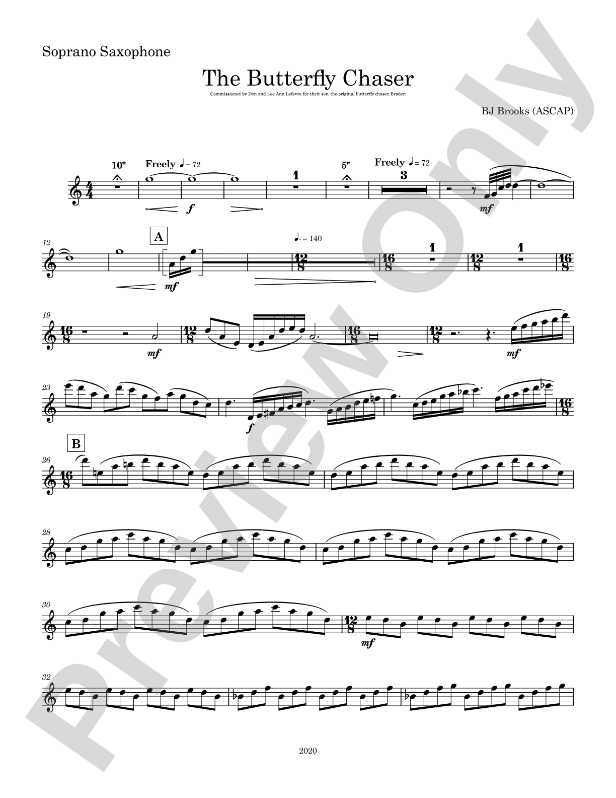 The Butterfly Chaser: B-flat Soprano Saxophone