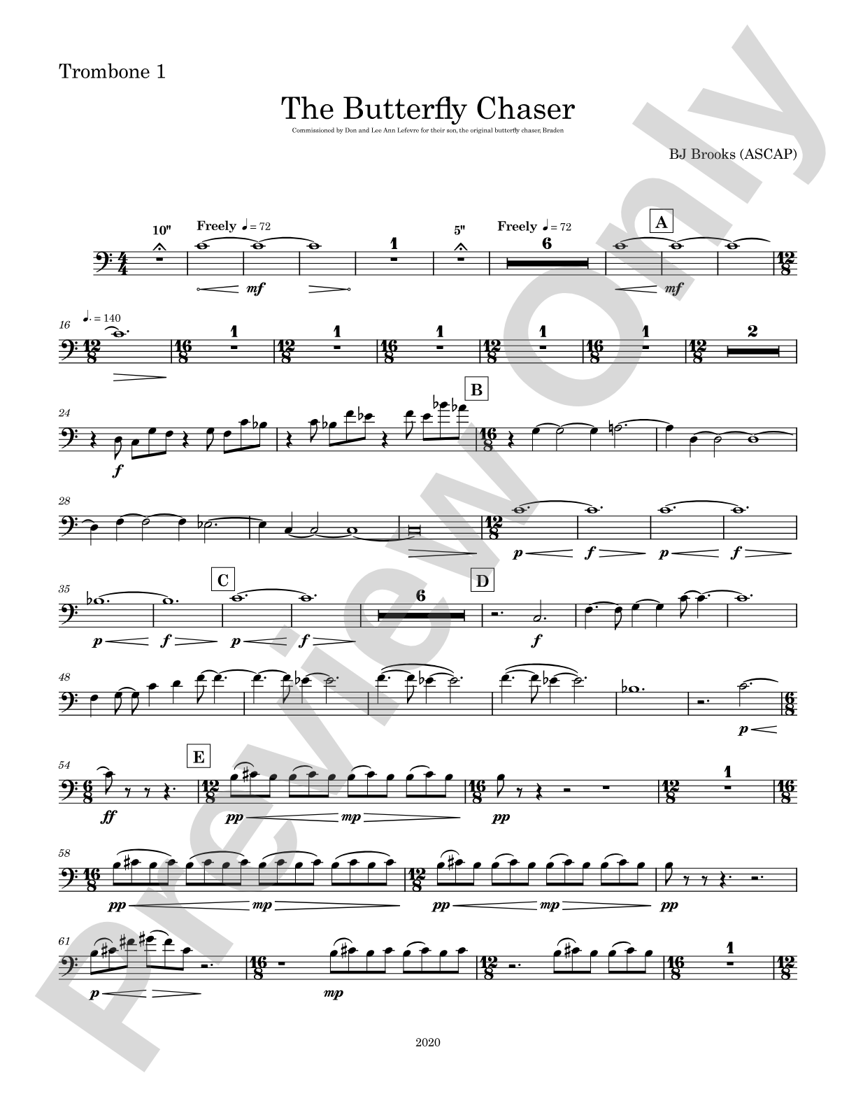 The Butterfly Chaser: 1st Trombone