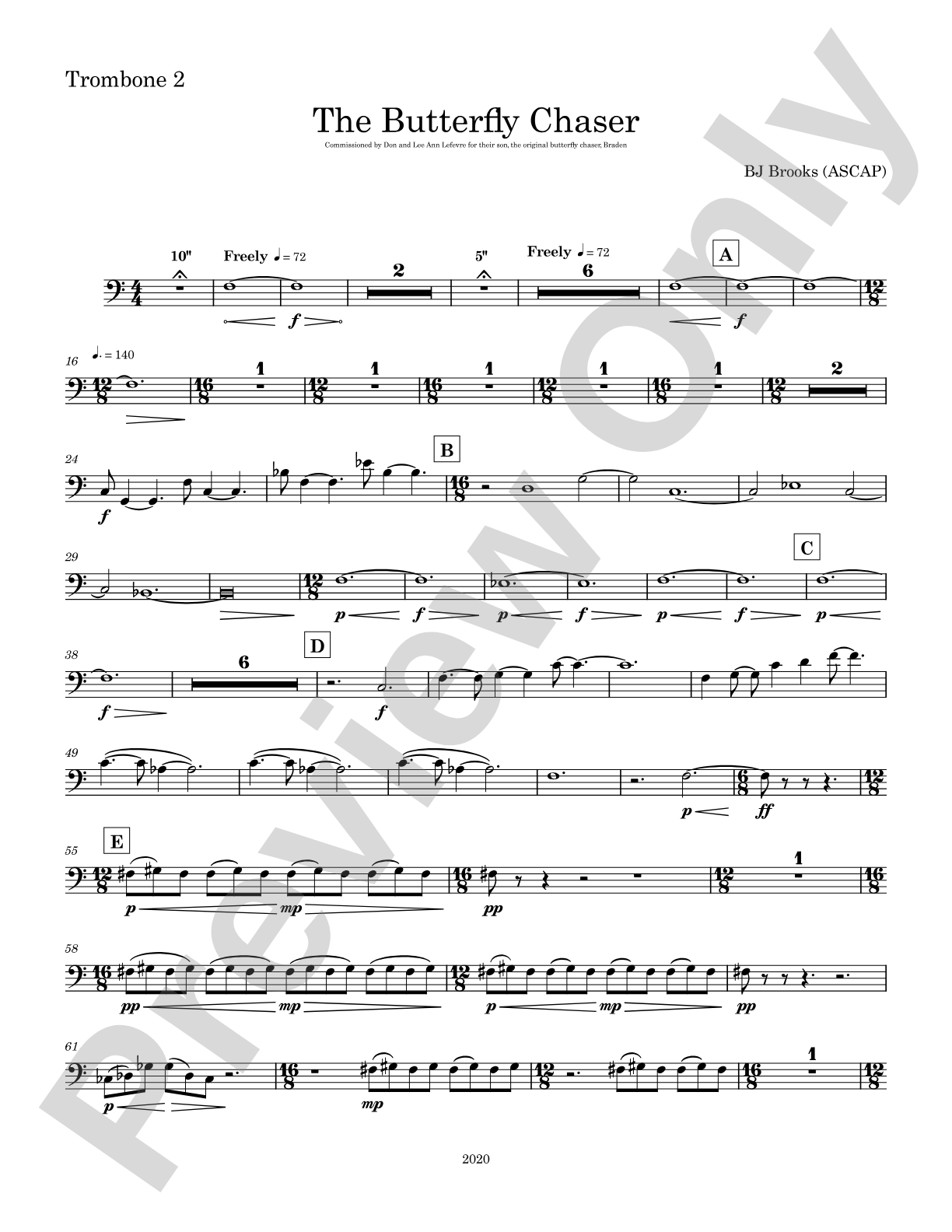 The Butterfly Chaser: 2nd Trombone