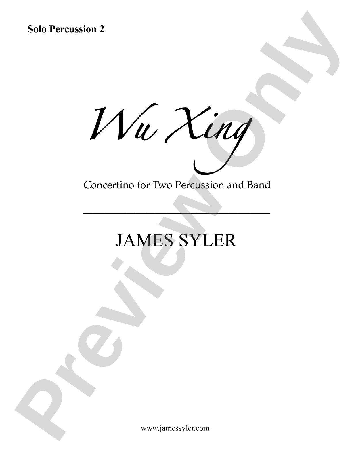 Wu Xing: Solo Percussion 2