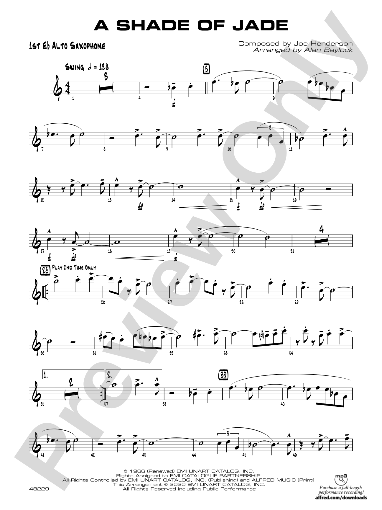 A Shade of Jade: E-flat Alto Saxophone
