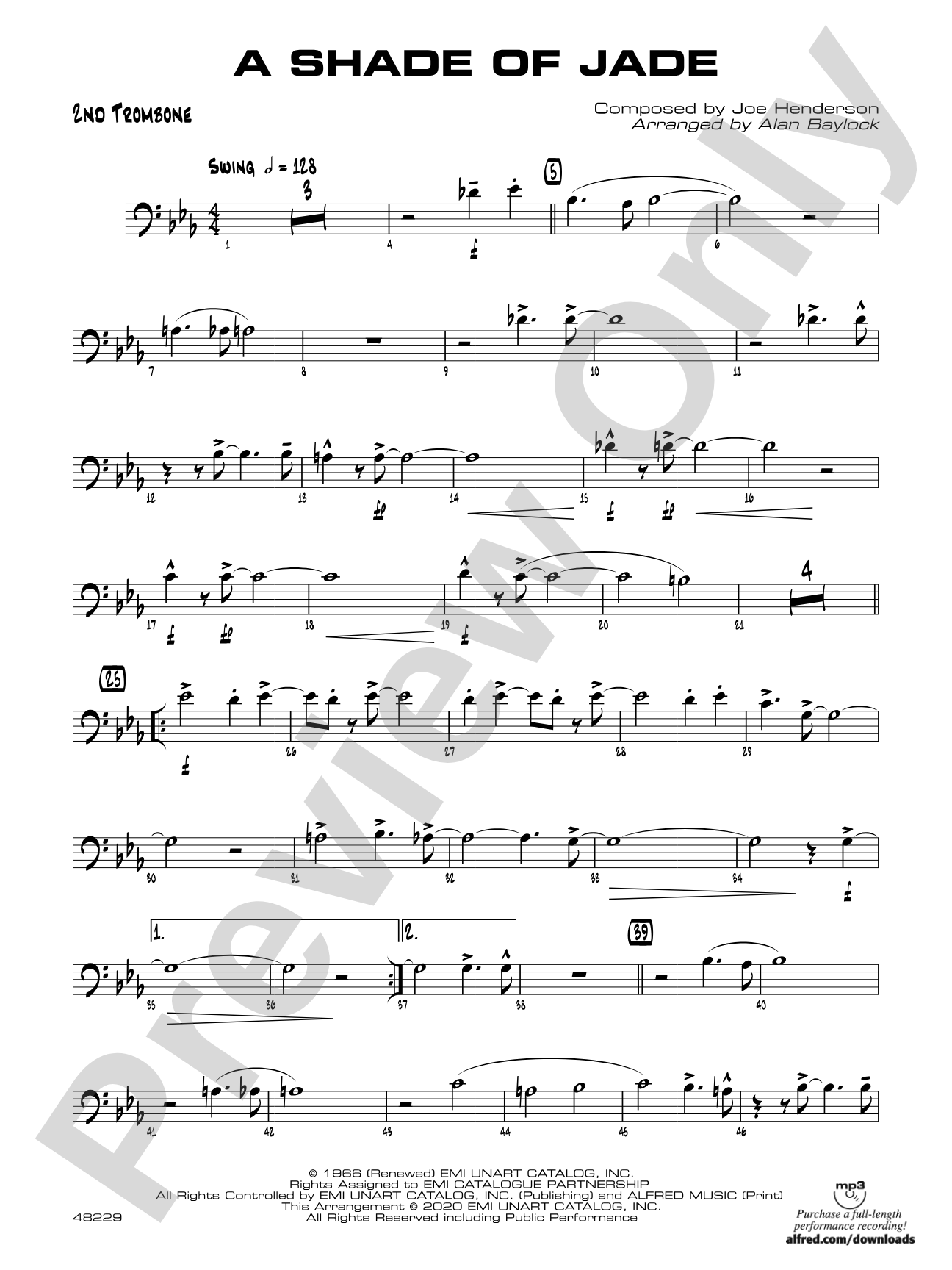 A Shade of Jade: 2nd Trombone