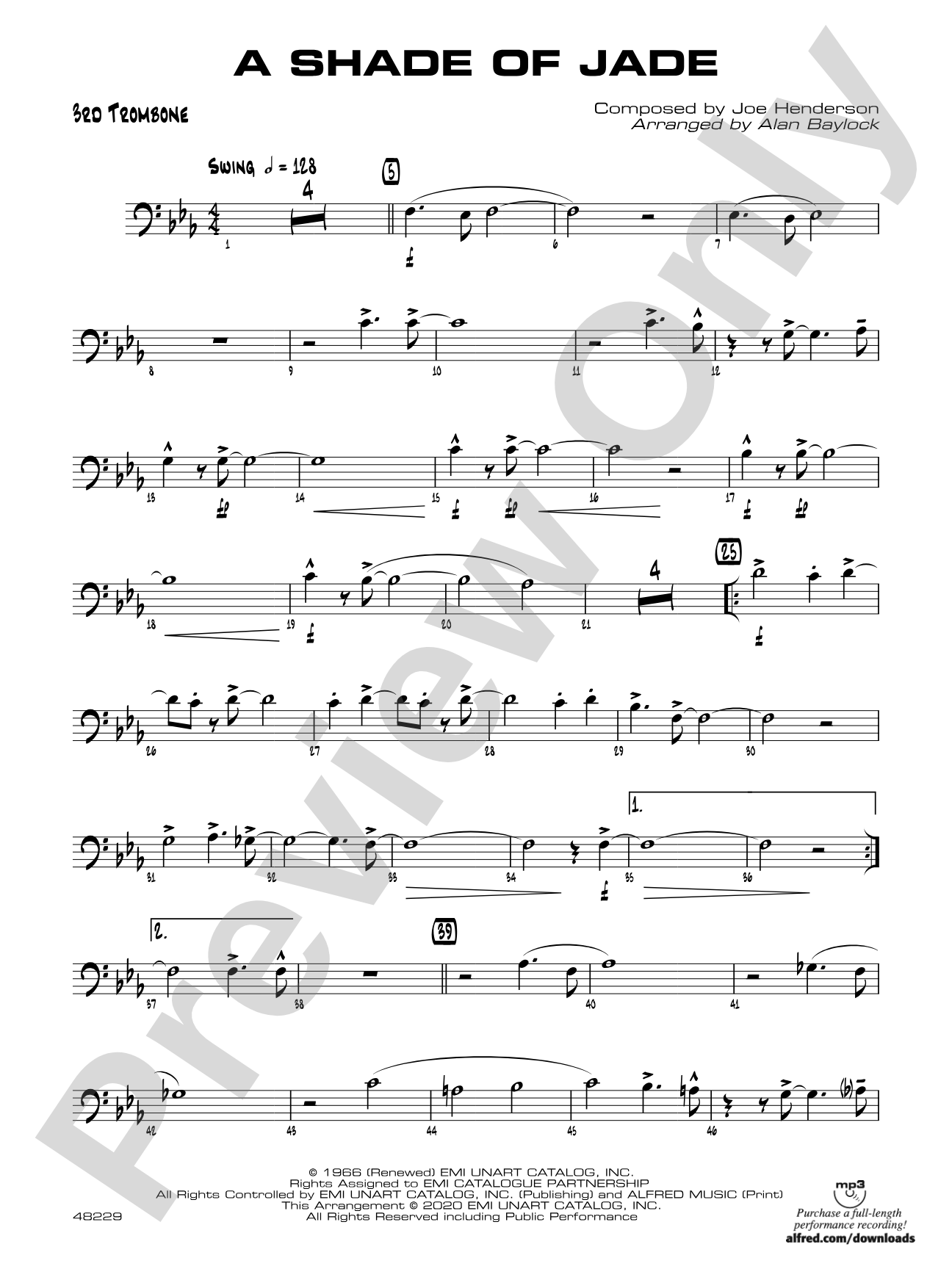 A Shade of Jade: 3rd Trombone
