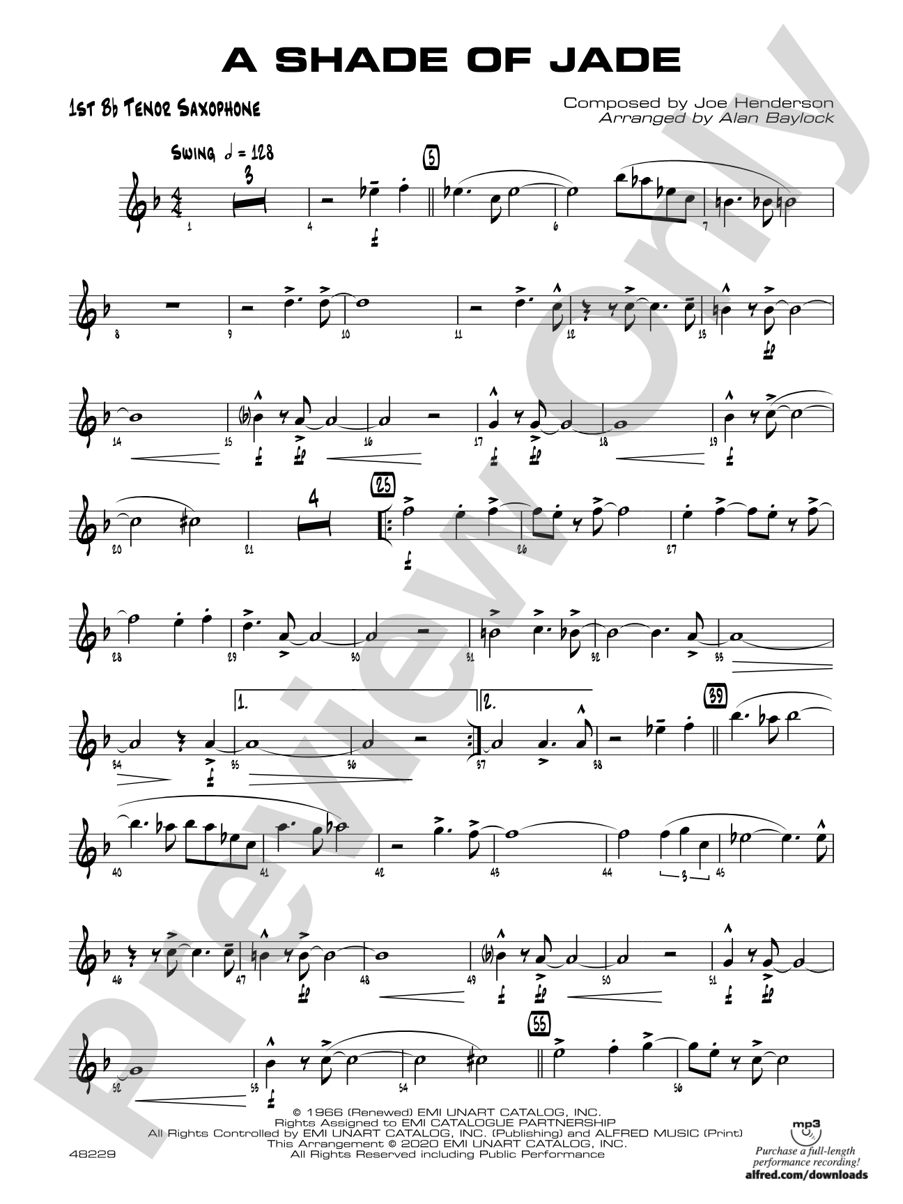 A Shade of Jade: B-flat Tenor Saxophone