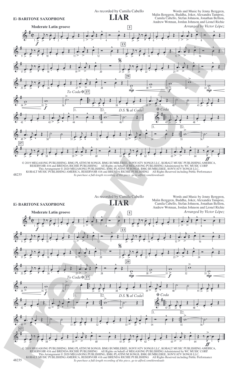 Liar: E-flat Baritone Saxophone