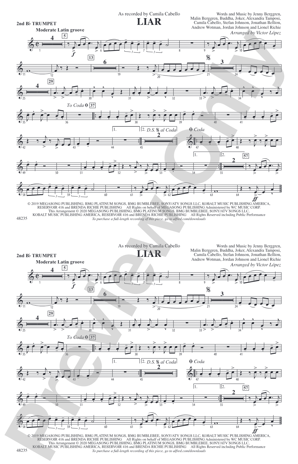 Liar: 2nd B-flat Trumpet