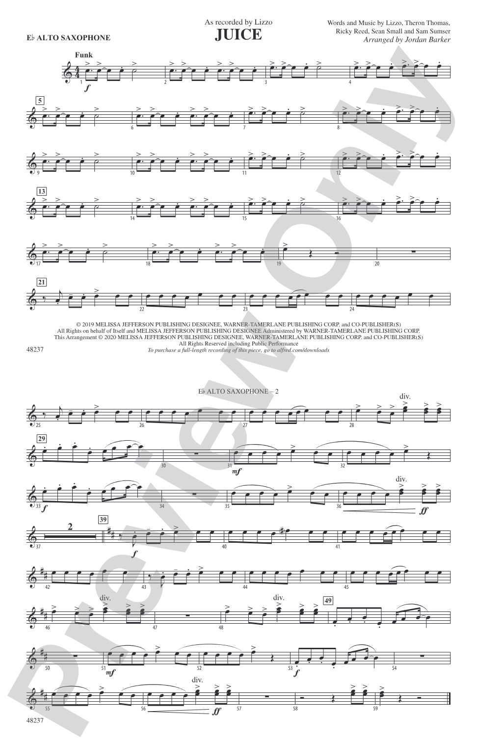 Juice: E-flat Alto Saxophone