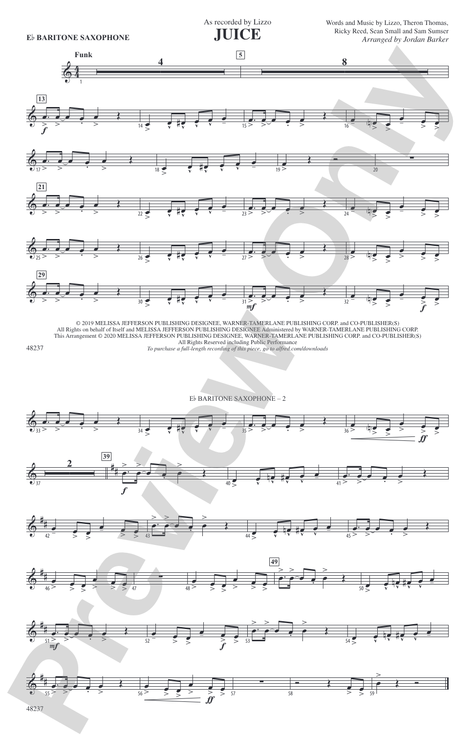 Juice: E-flat Baritone Saxophone