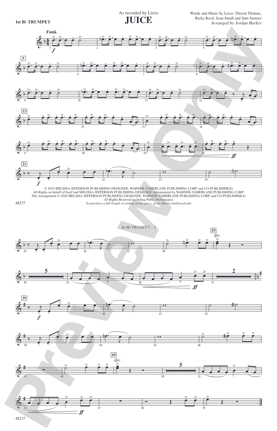 Juice: 1st B-flat Trumpet