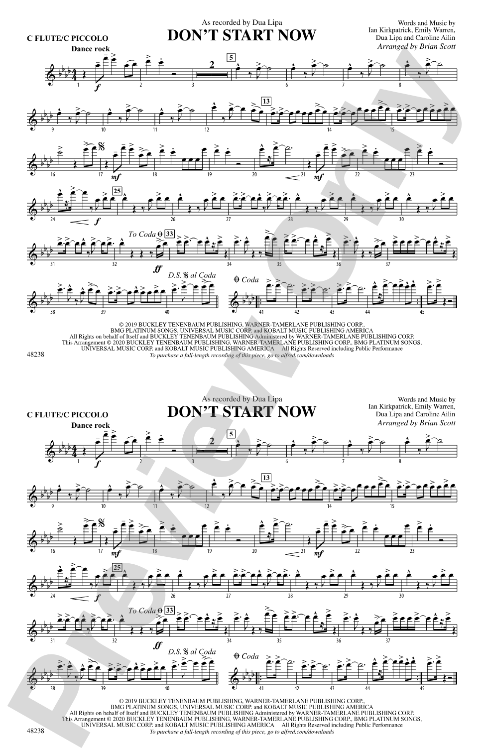 Don't Start Now: Flute
