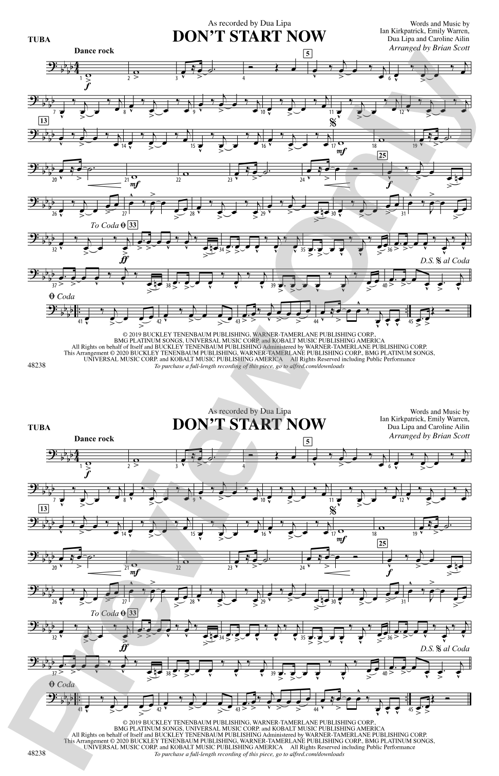 Don't Start Now: Tuba